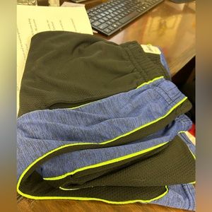 Black and blue athletic shorts MN002